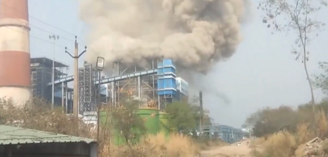 A scene of the boiler blast in Chhattisgarh